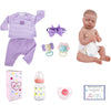 Muñecas realista de bebé color morado