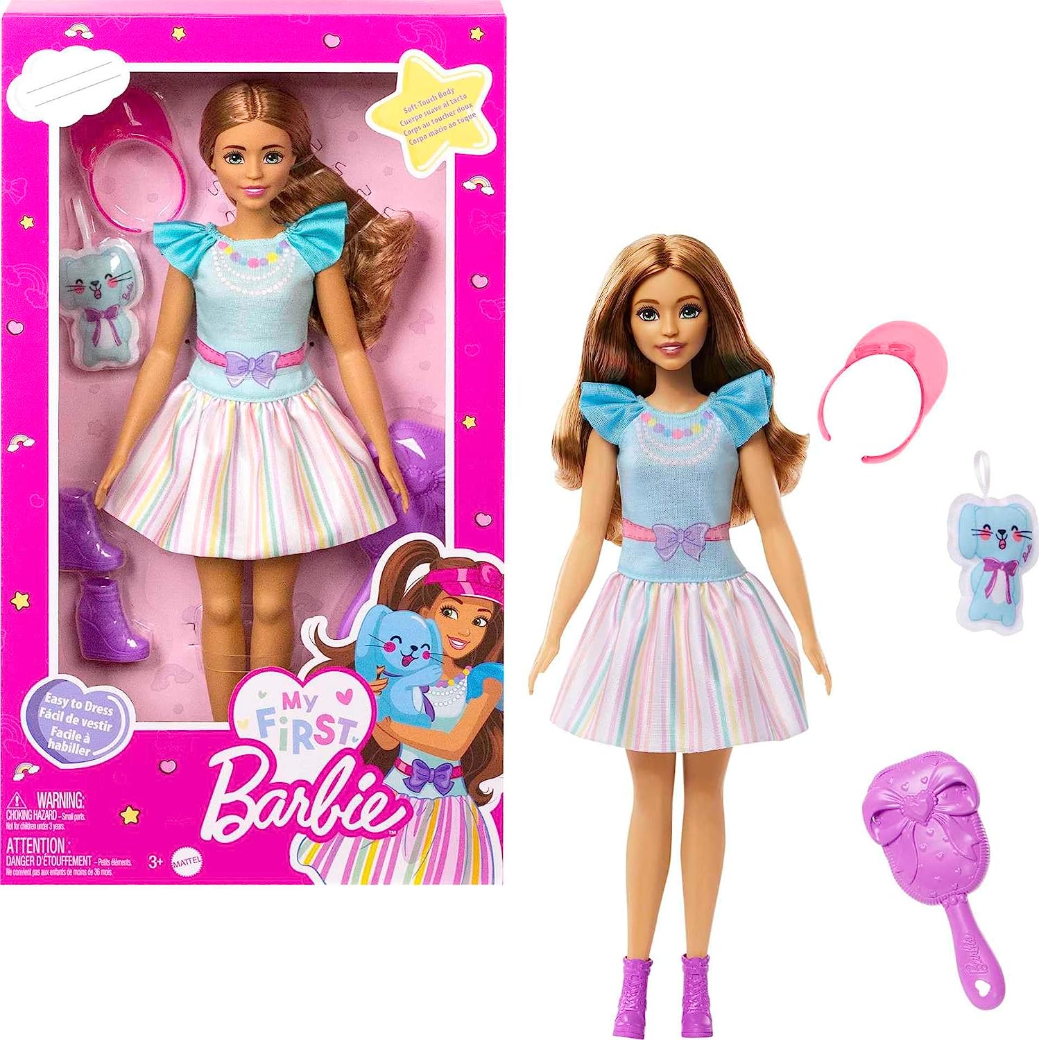 Mi Primera Barbie Muñeca Vestido y Mascota
