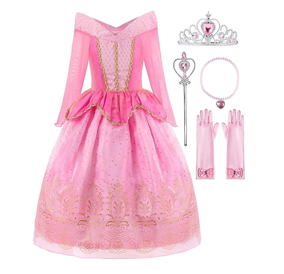 Disfraz de princesa Aurora para niñas