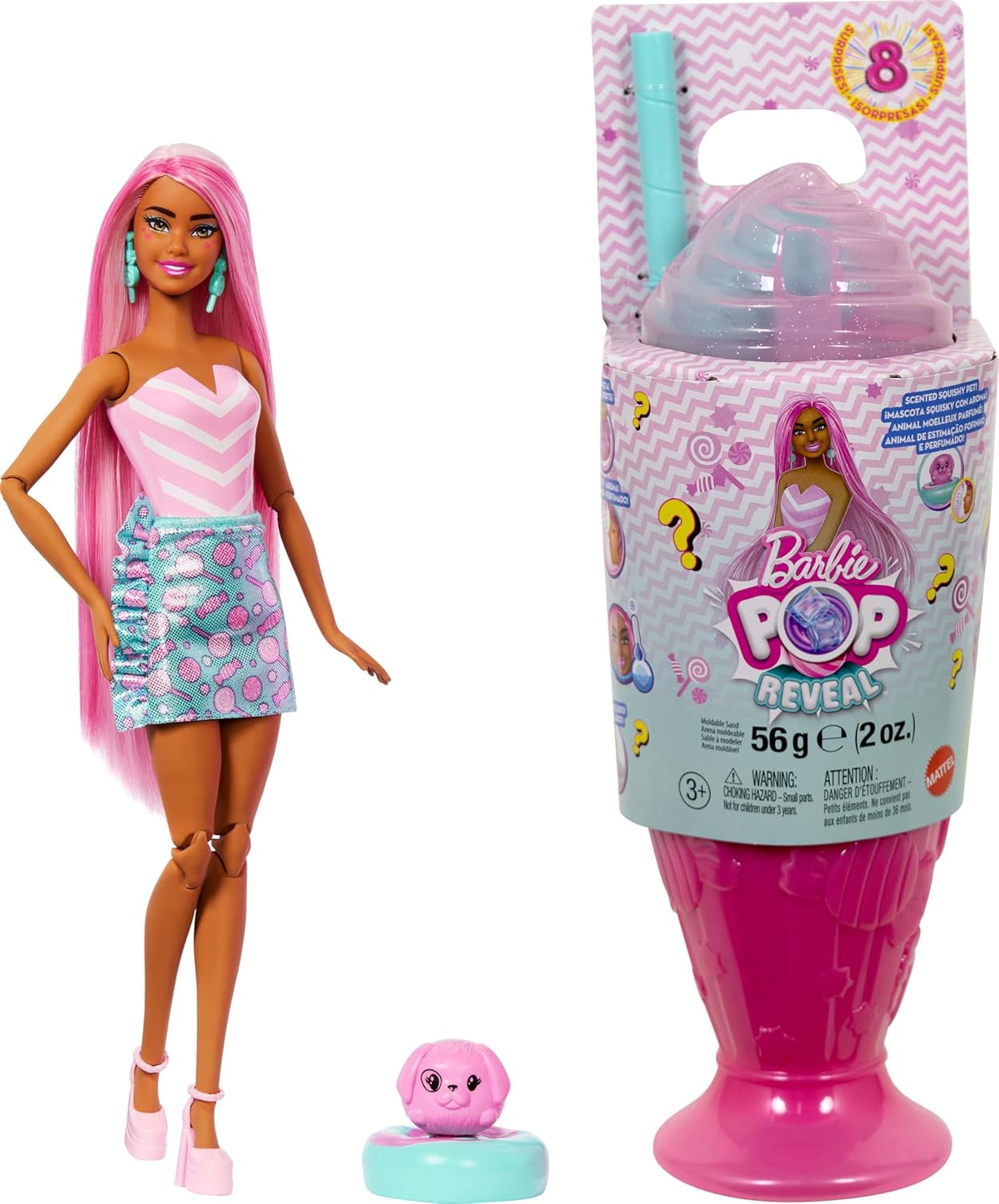 Barbie Pop Reveal Series Fashion Doll Cool Cupcake Rosado