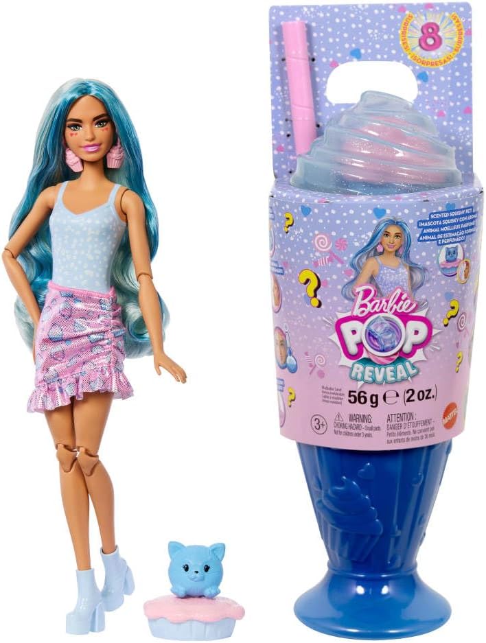 Barbie Pop Reveal Series Fashion Doll Cool Cupcake Azul