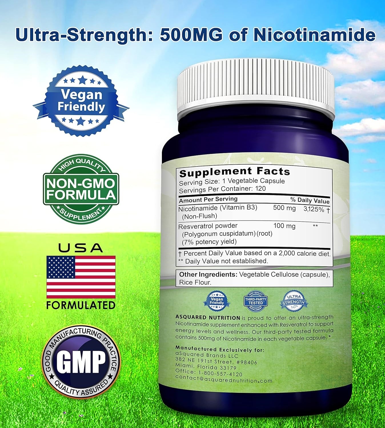 Nicotinamida con resveratrol