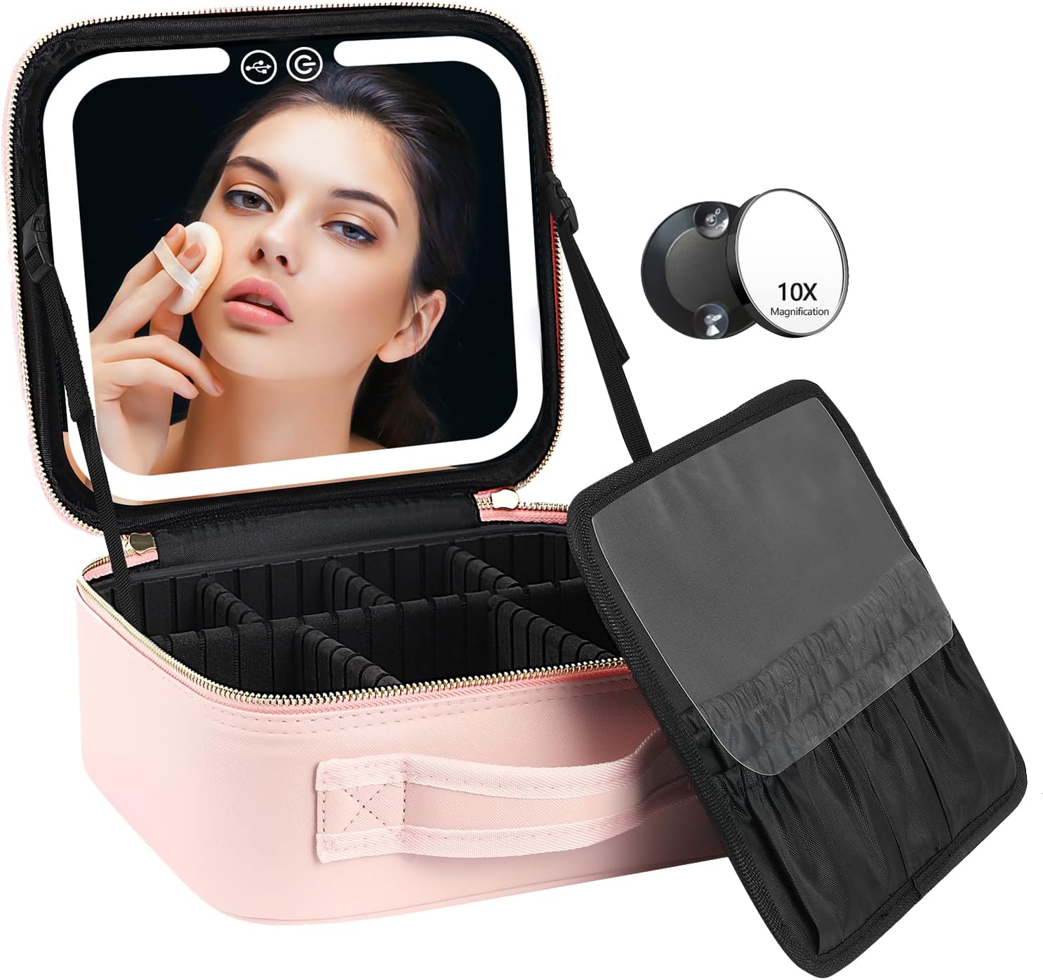 Bolso de maquillaje con luz LED