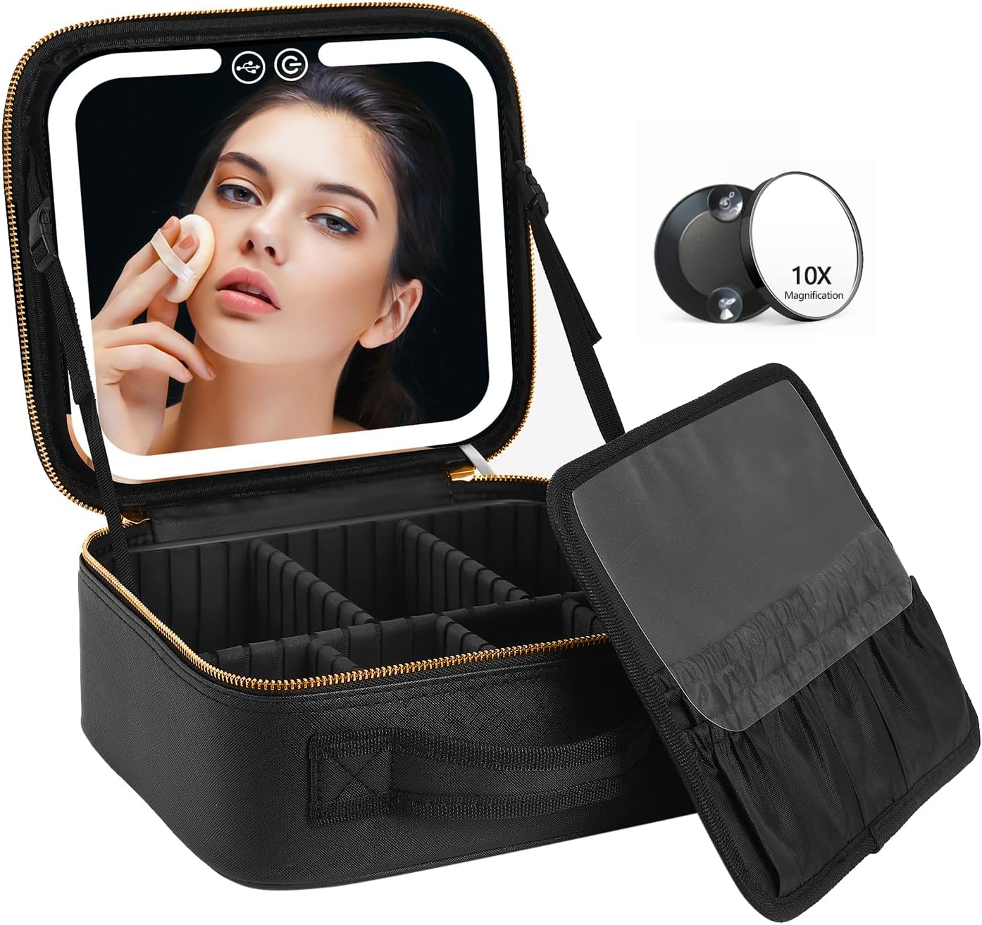 Bolso de maquillaje con luz LED