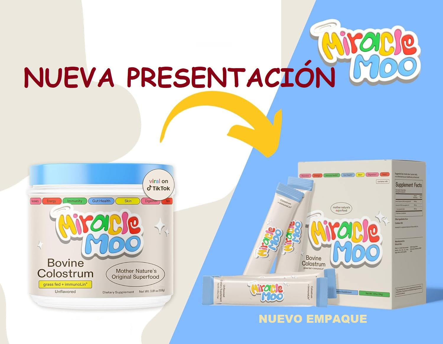 MIRACLE MOO Suplemento de calostro