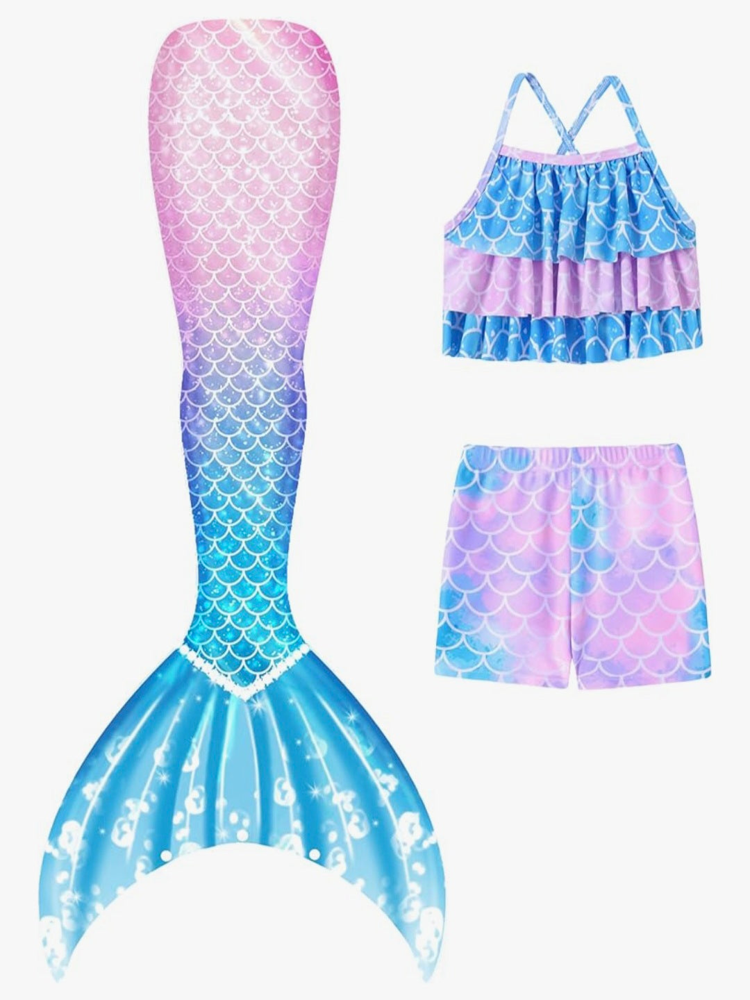 Traje de baño de sirena para niña