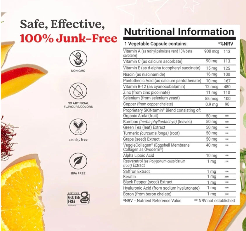 SKINtamin Píldoras vegetarianas de colágeno