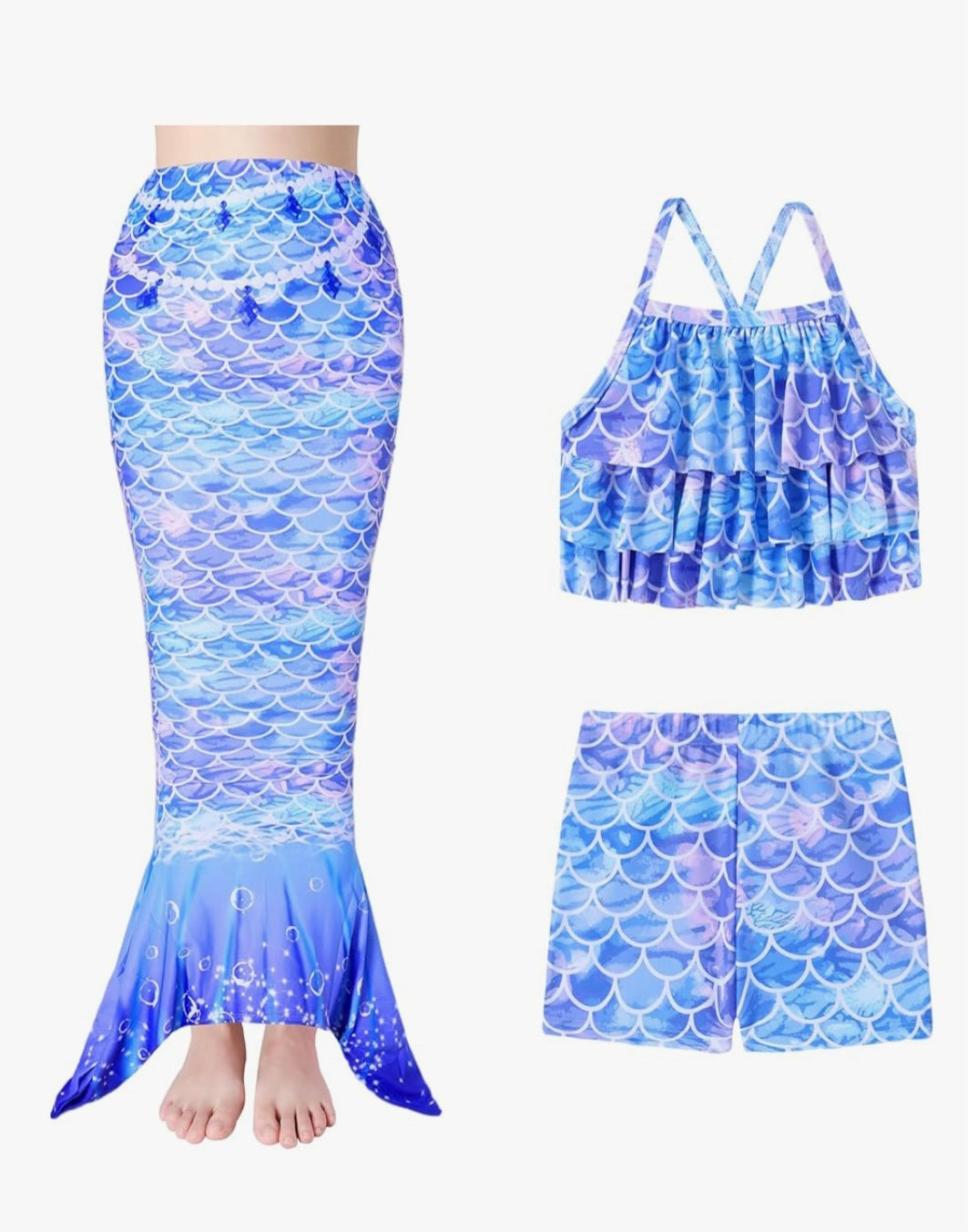 Traje de baño de sirena para niña