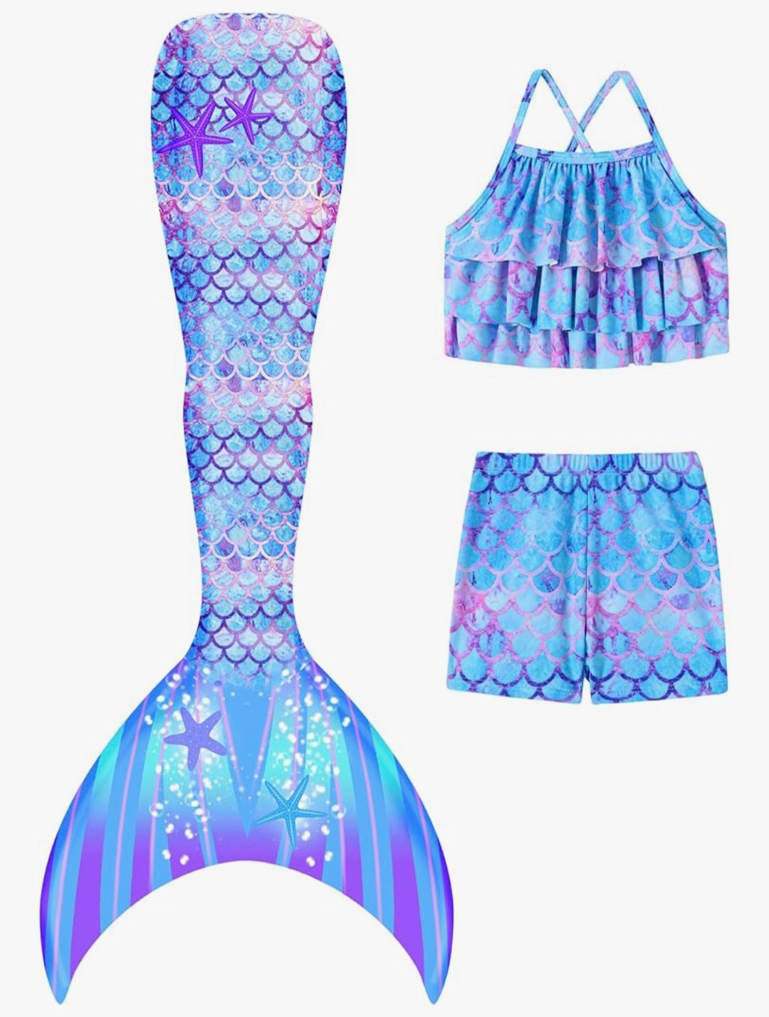 Traje de baño de sirena para niña