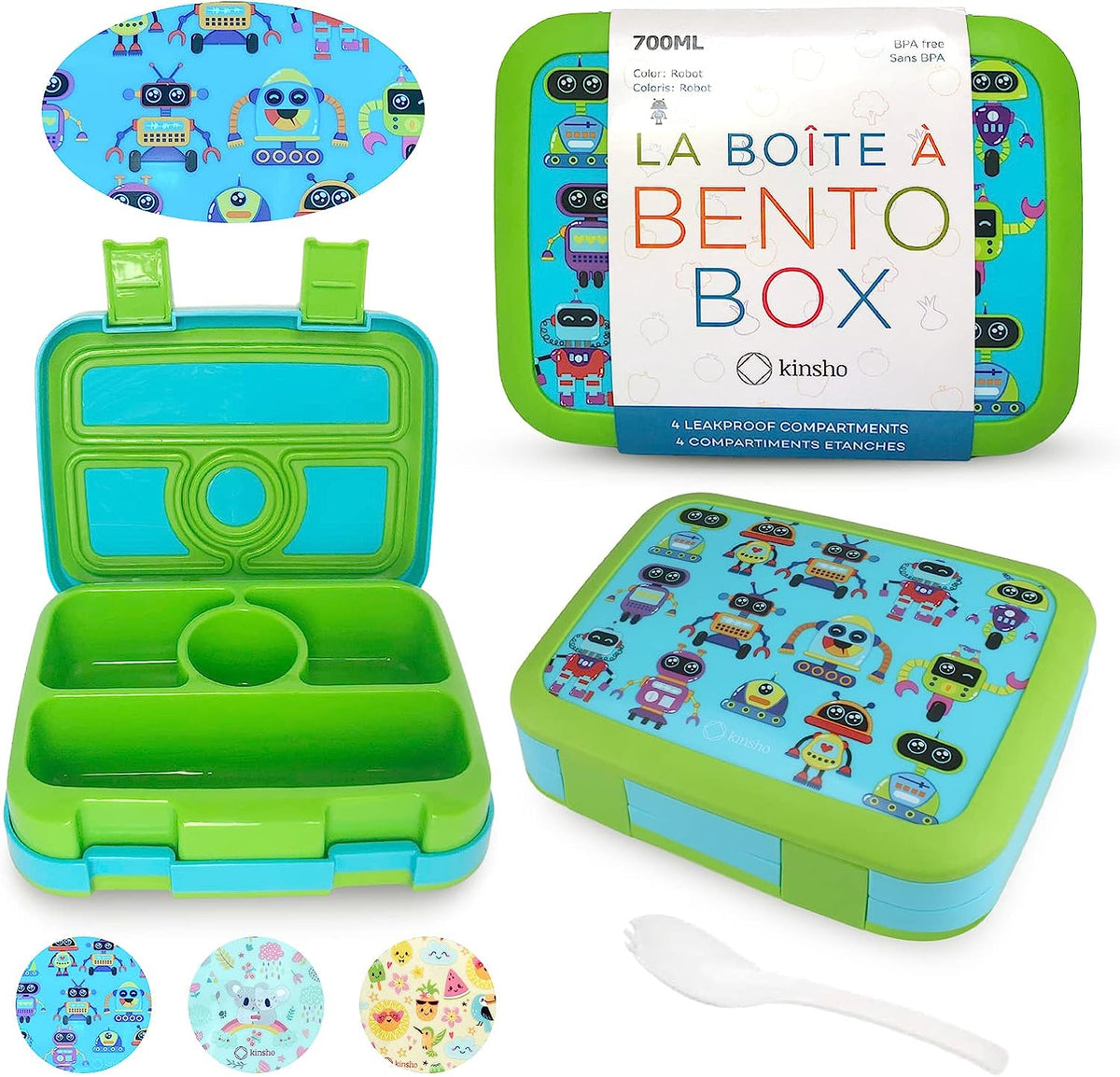 Lonchera bento robot verde – Tienda Isabella