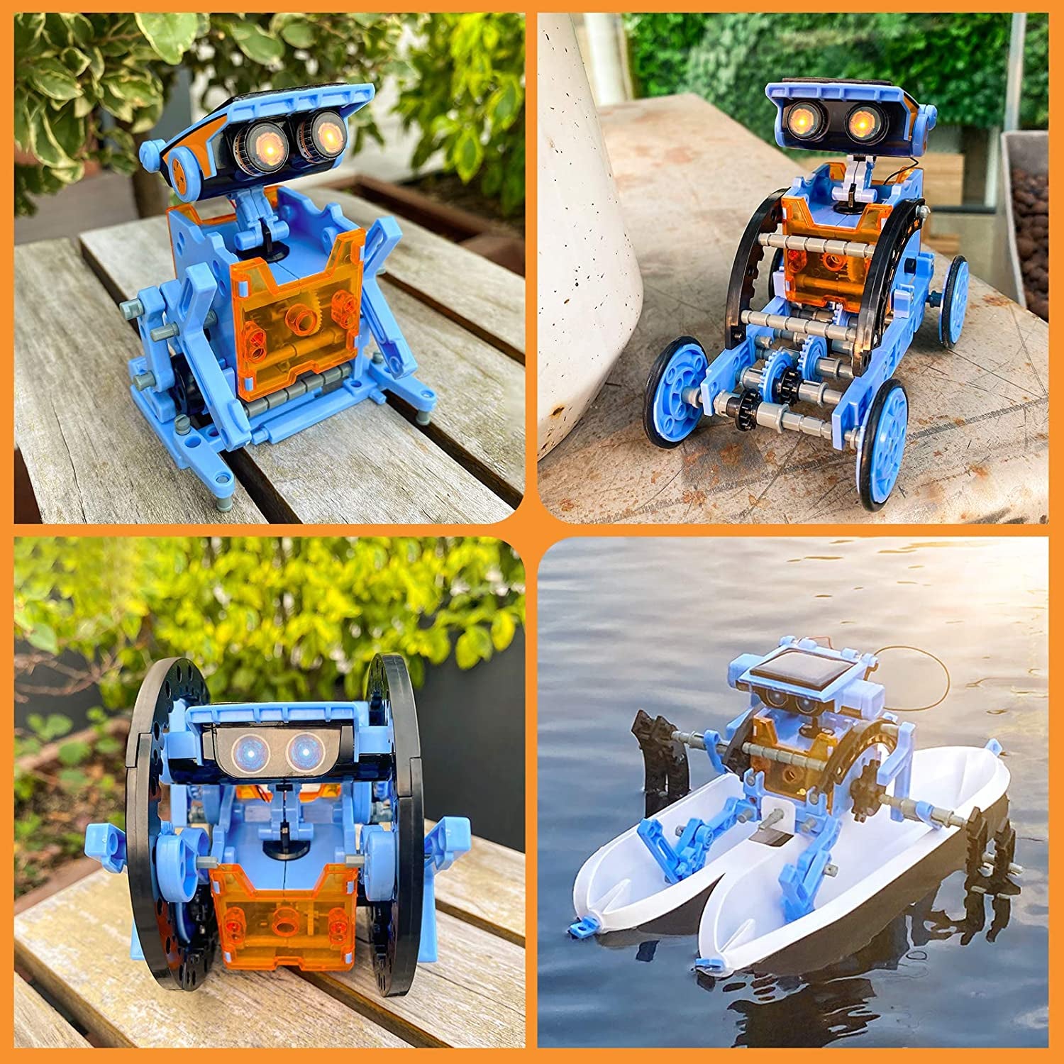 Robot de juguetes solares para niños