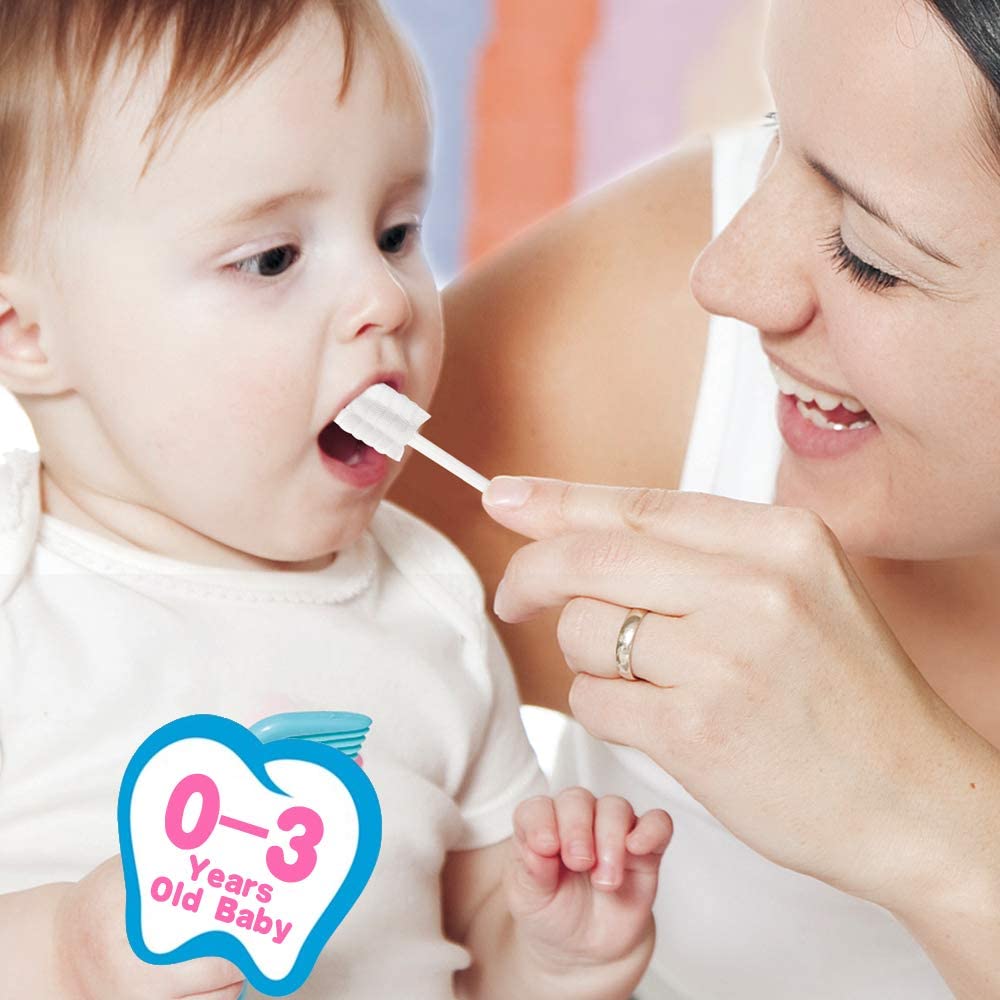 cepillo de dientes para bebé y  limpiador de lengua de bebé