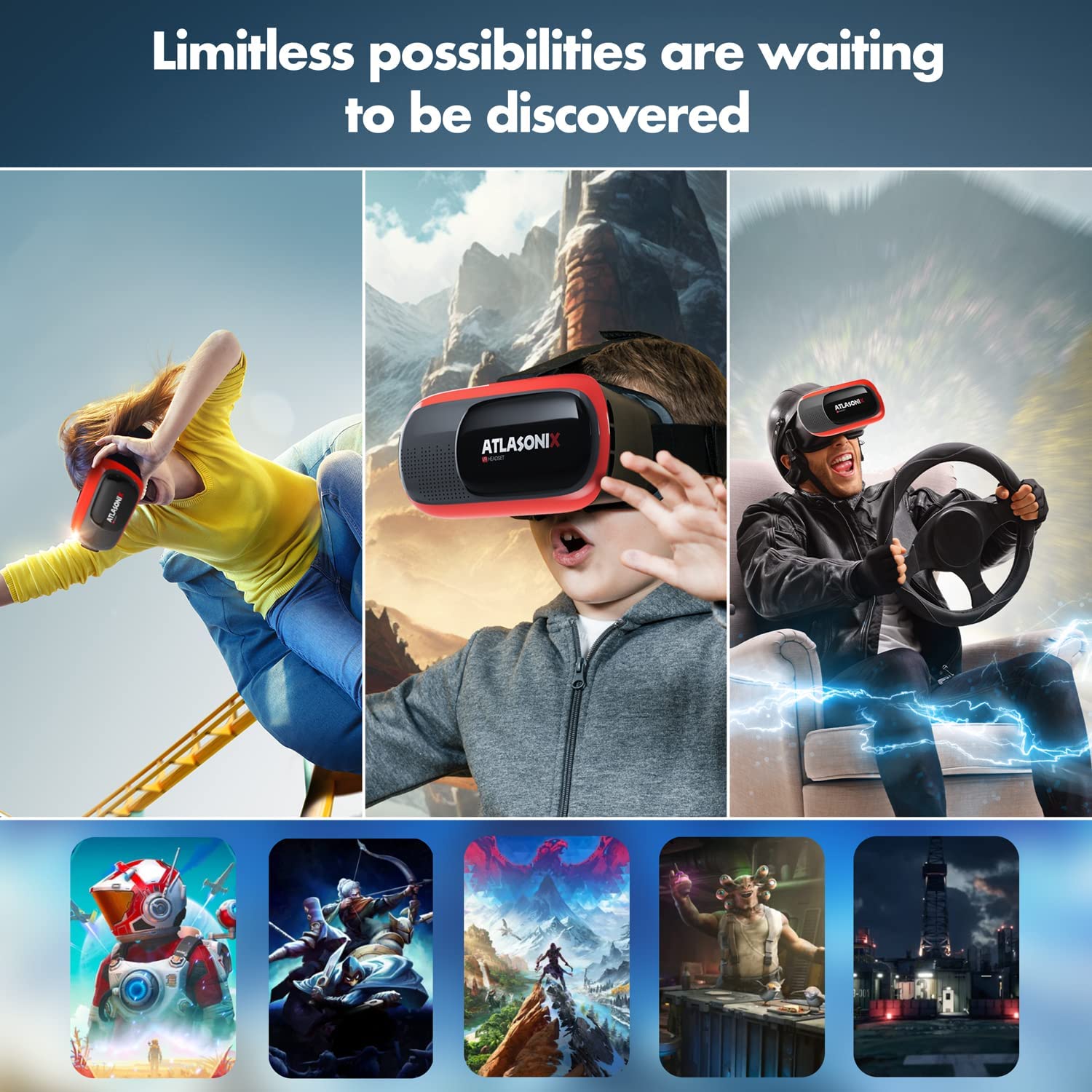 Auriculares de realidad virtual para iPhone y teléfonos Android
