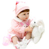 Aori Reborn Baby Doll - Muñeca de niña realista  con set de conejitos