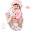 Aori Reborn Baby Doll - Muñeca de niña realista  con set de conejitos