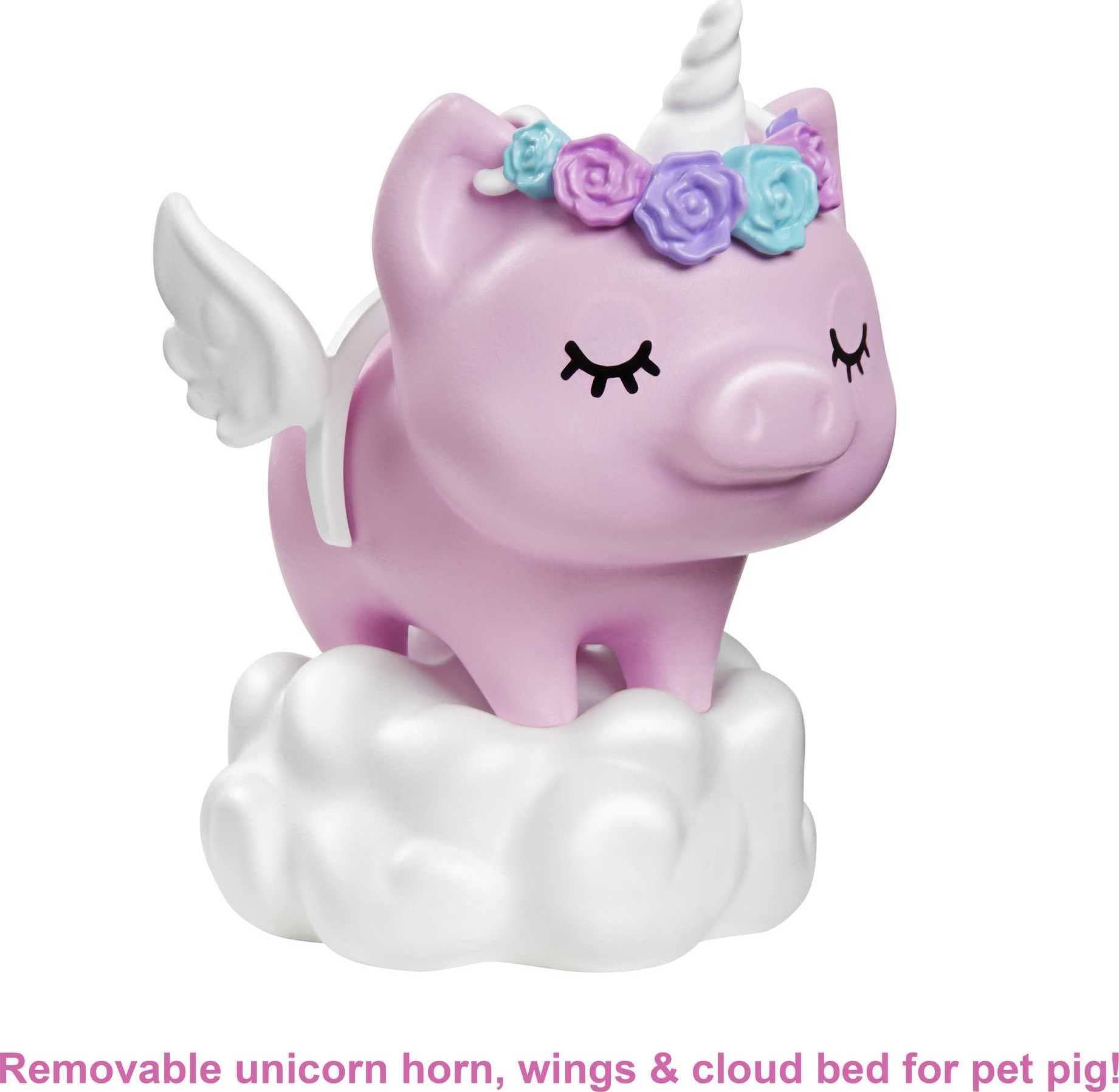 Barbie Muñeca extra color rosa con cerdo de unicornio
