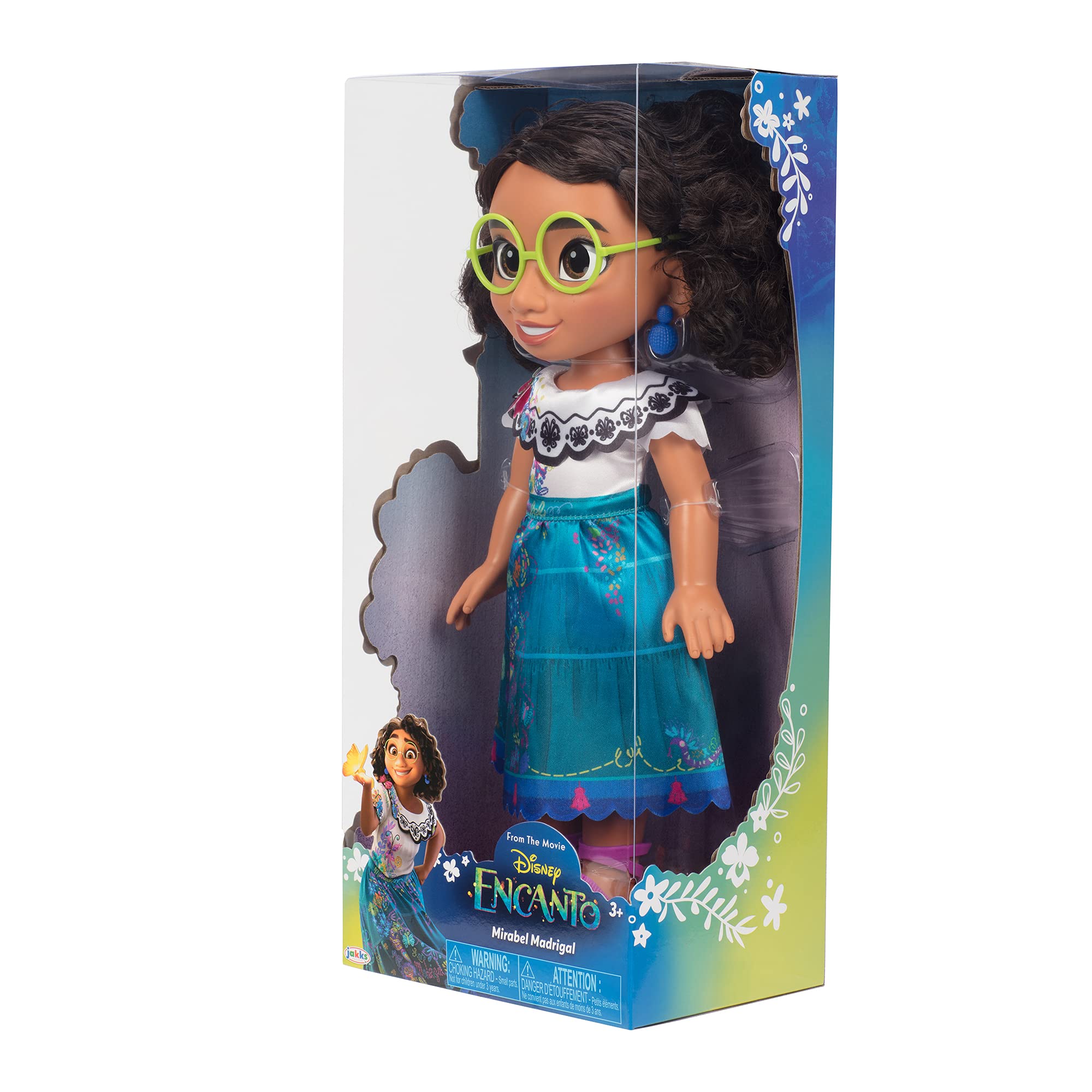 Disney Encanto Mirabel Doll - Muñeca articulada de moda de 14 pulgadas con gafas y zapatos