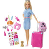 Cargar imagen en el visor de la galería, Barbie Juego de muñeca y viaje con cachorro, equipaje y más de 10 accesorios
