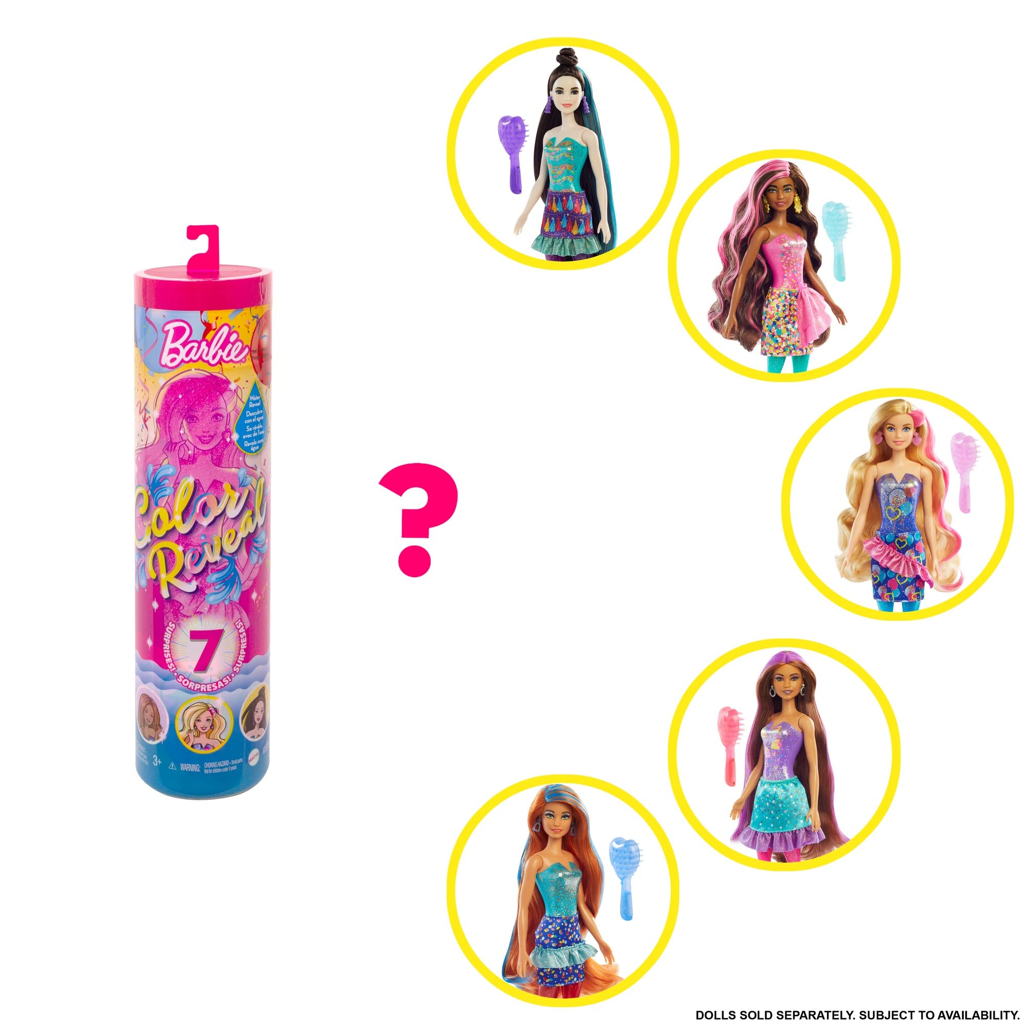 Barbie Muñeca reveladora de color con 7 sorpresas