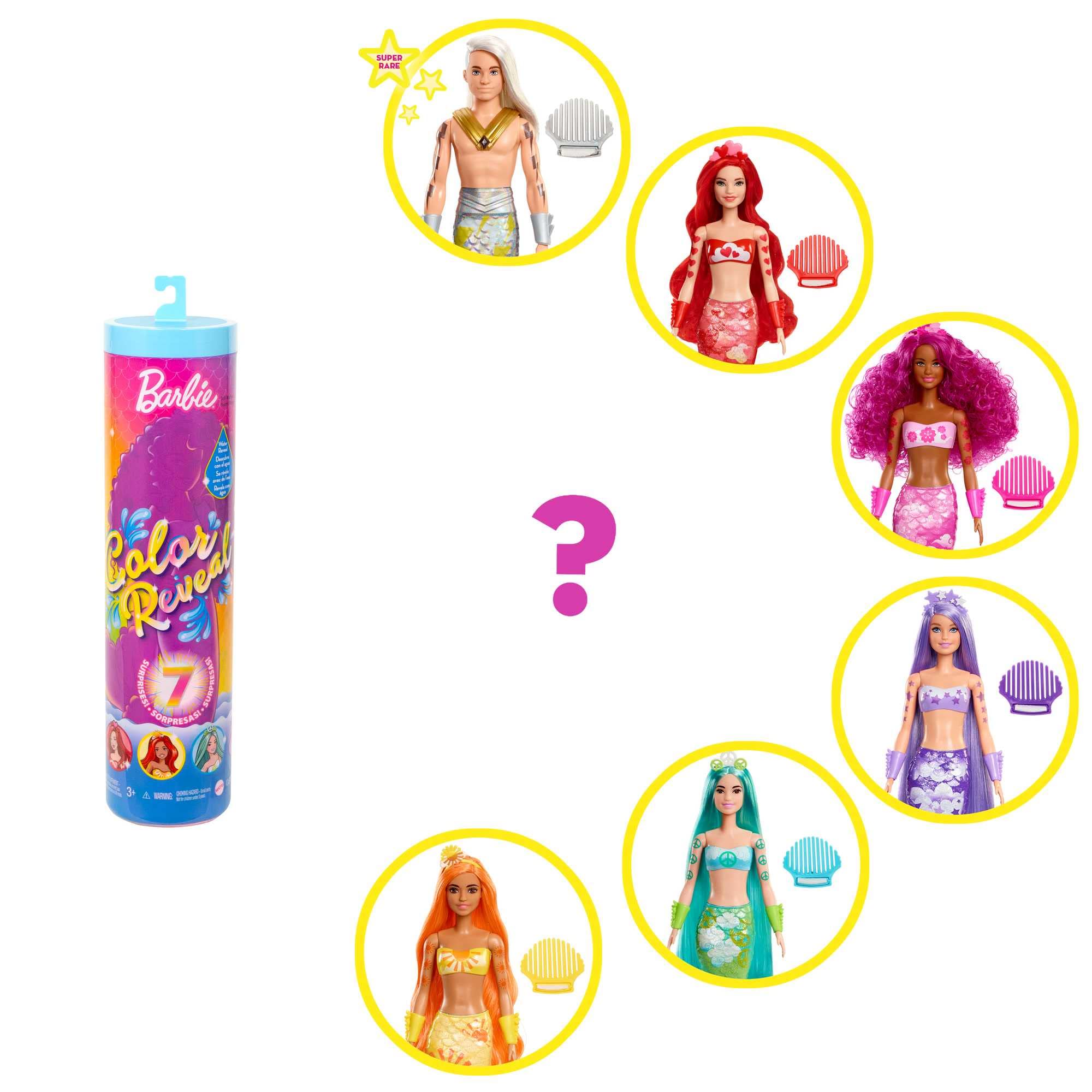 Barbie Color Reveal - Muñeca de sirena