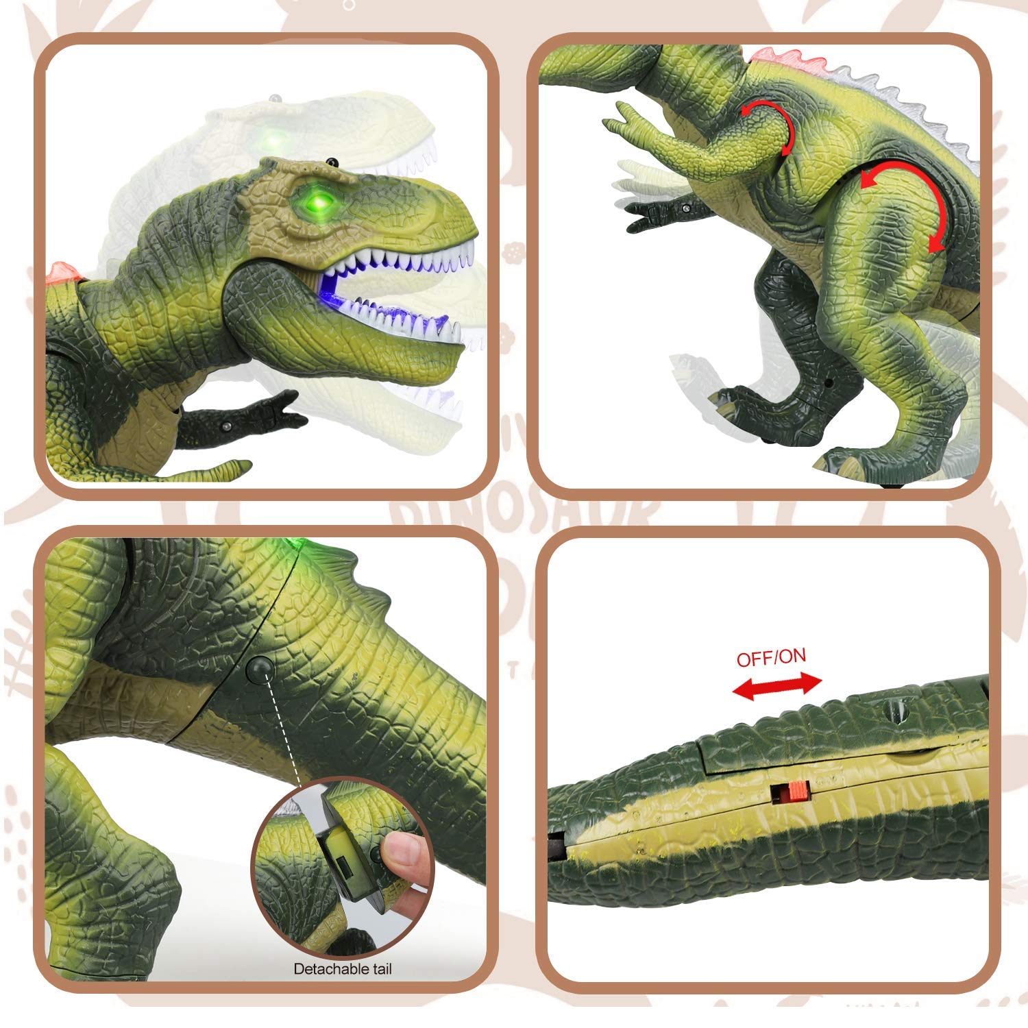 Dinosaurio T rex  Juguetes electrónicos  con control remoto