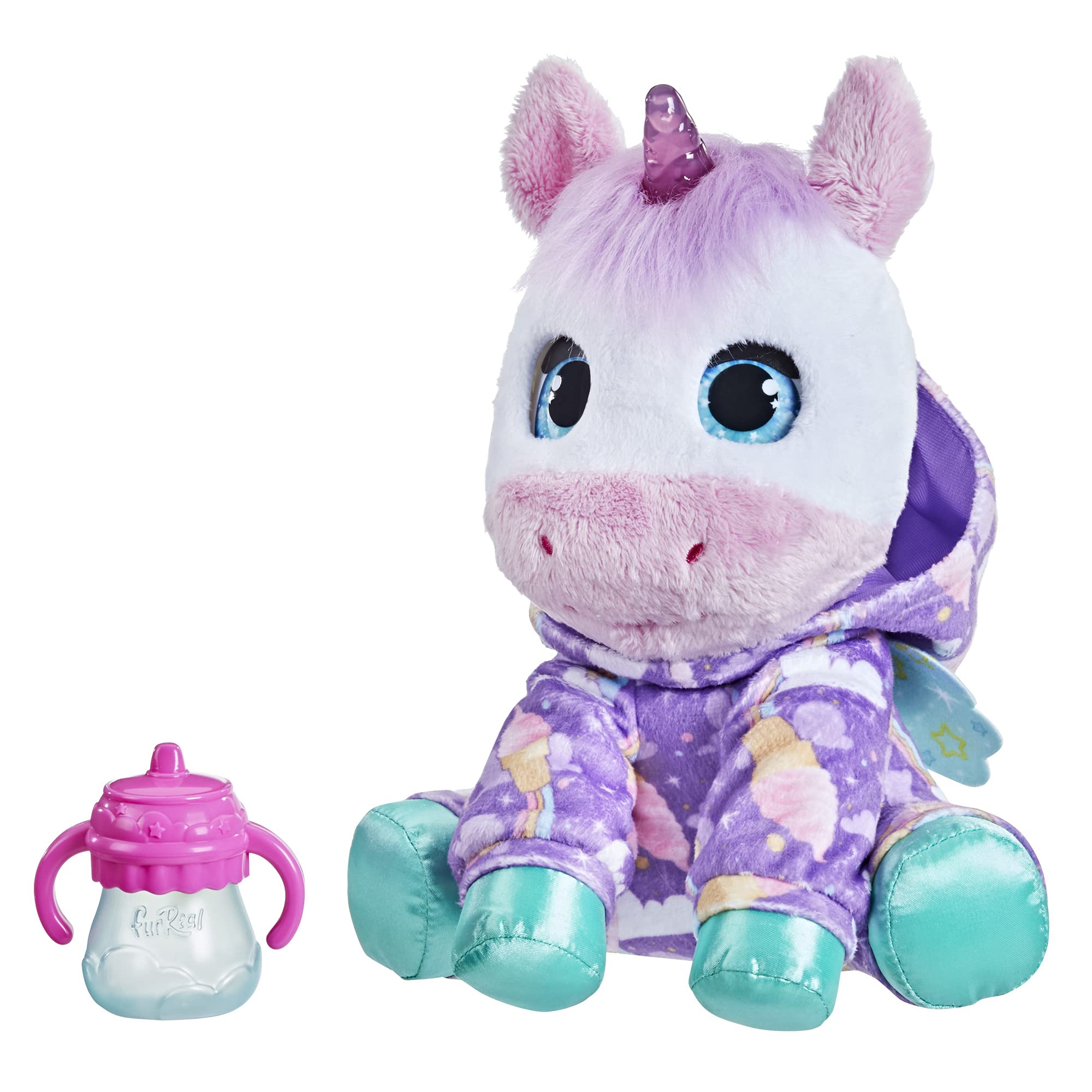 FurReal Sweet Jammiecorn - Juguete de peluche interactivo de unicornio, juguete iluminado con más de 30 sonidos
