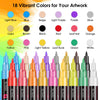 Bolígrafos de pintura acrílica, 18 colores