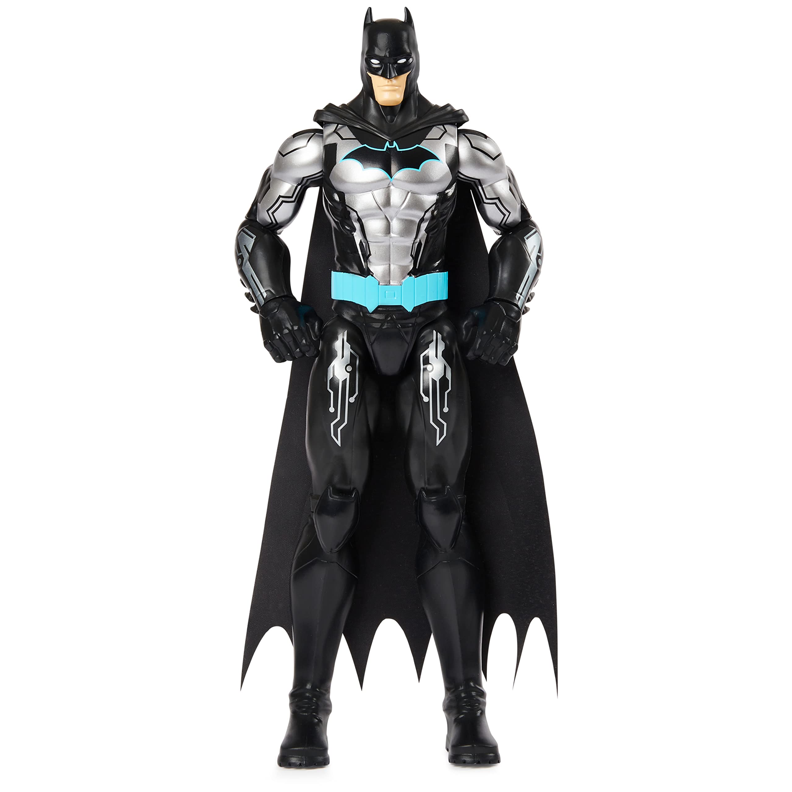 DC Comics - Figura de acción de Batman, motivo de Bat-Tech (traje negro/azul)