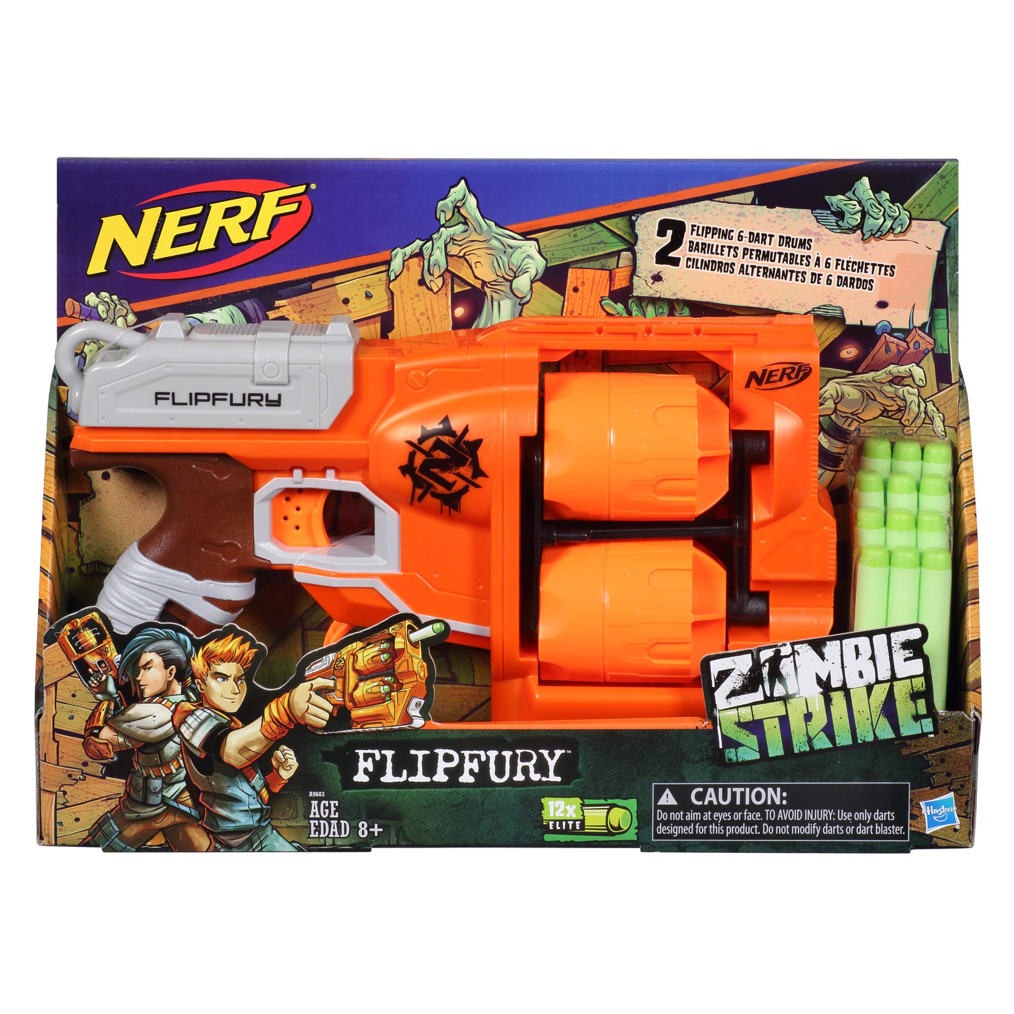 Nerf FlipFury pistola para matar zombies