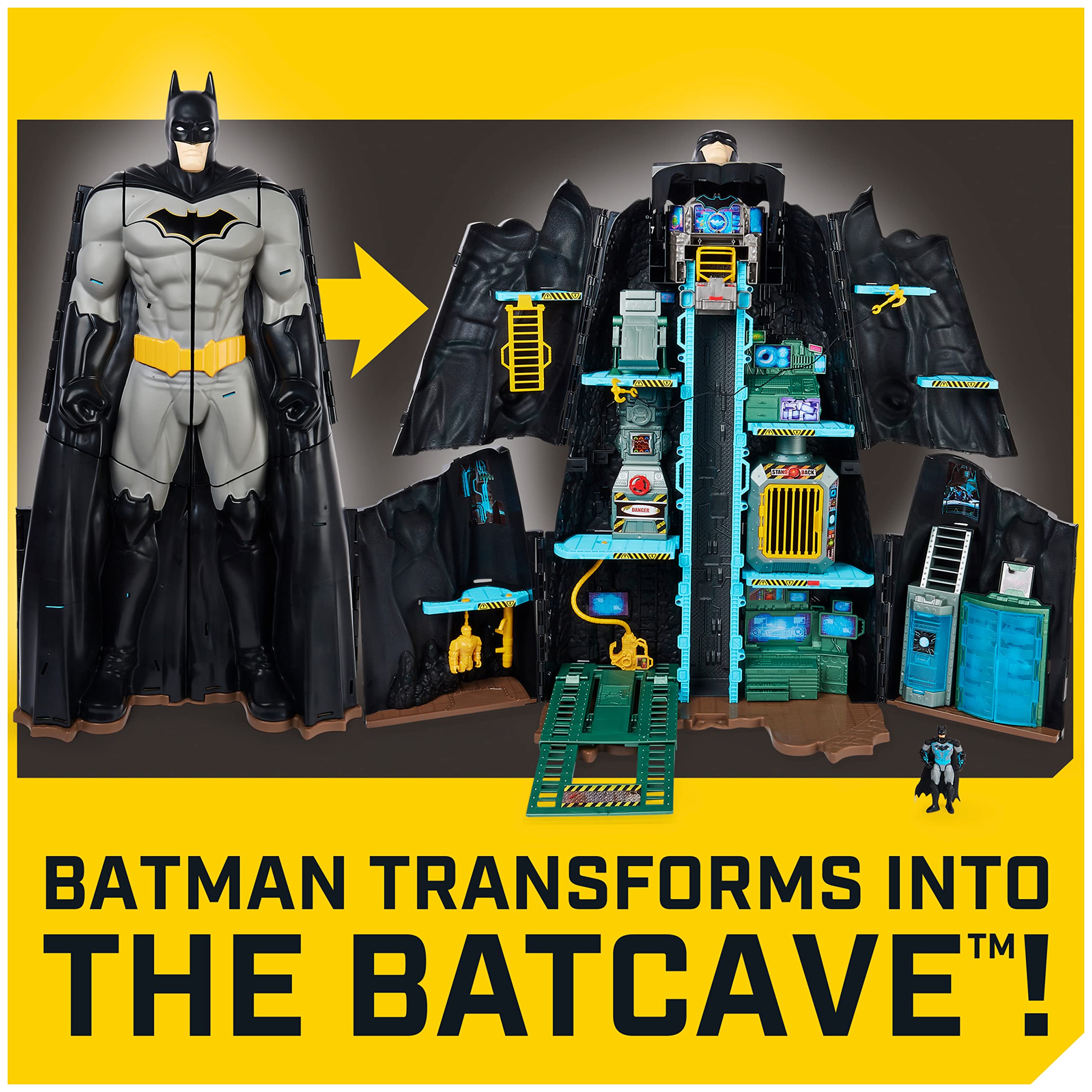 DC Comics Batman - Baticueva Bat-Tech, juego transformador gigante