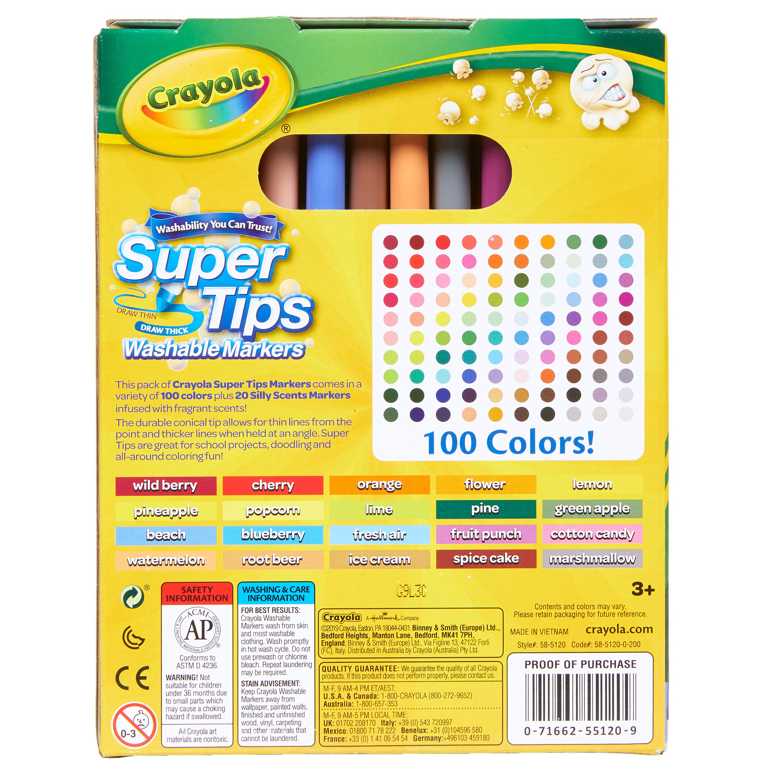 Crayola Super Tips - Juego de Rotuladores Lavables