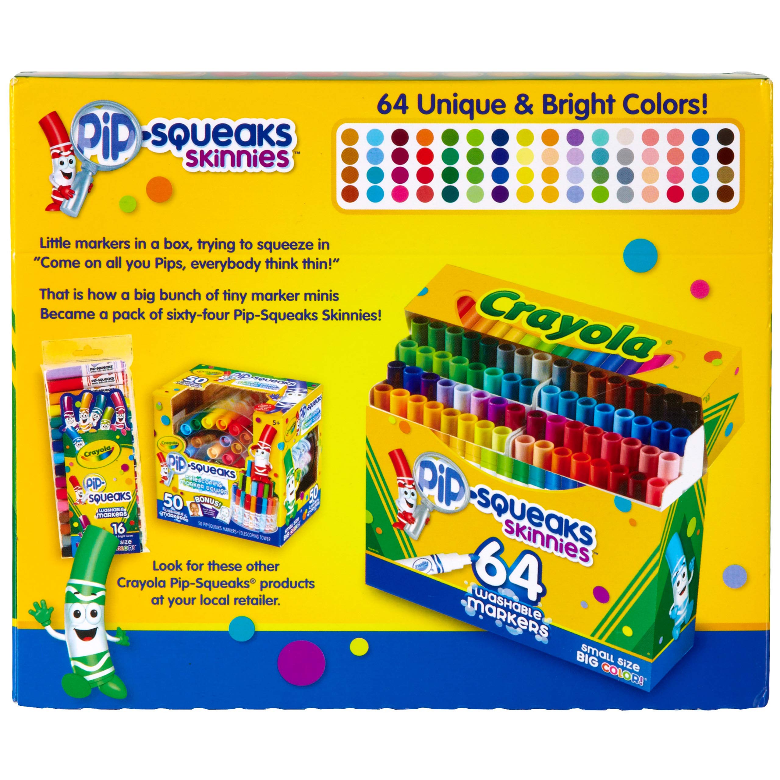 Crayola Marcadores Lavables 64 unidades