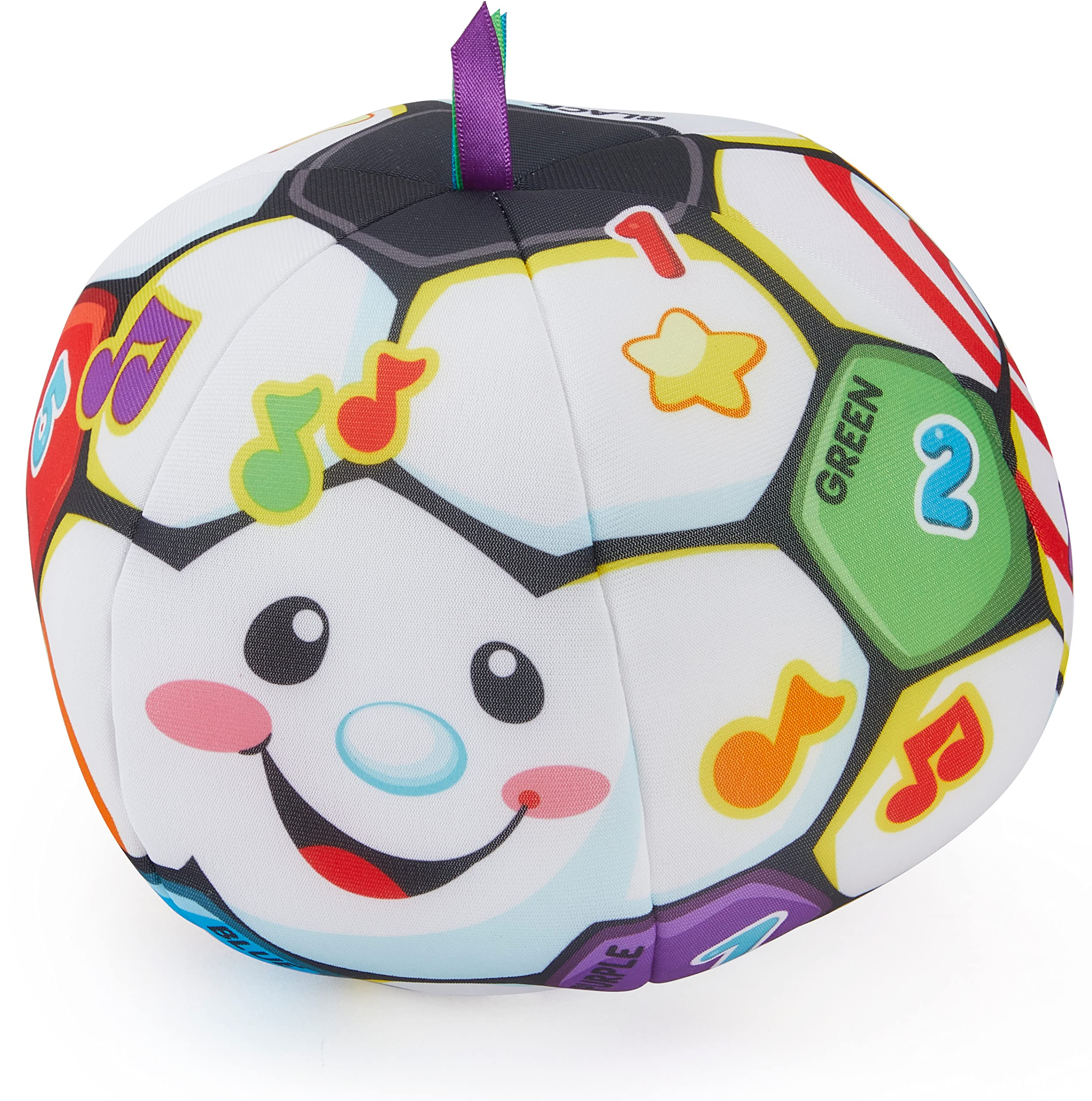 Fisher-Price Pelota de fútbol Cantando, pelota de juguete suave con música y frases de aprendizaje