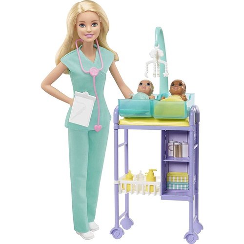 Barbie Baby Doctor Playset 2 muñecas infantiles